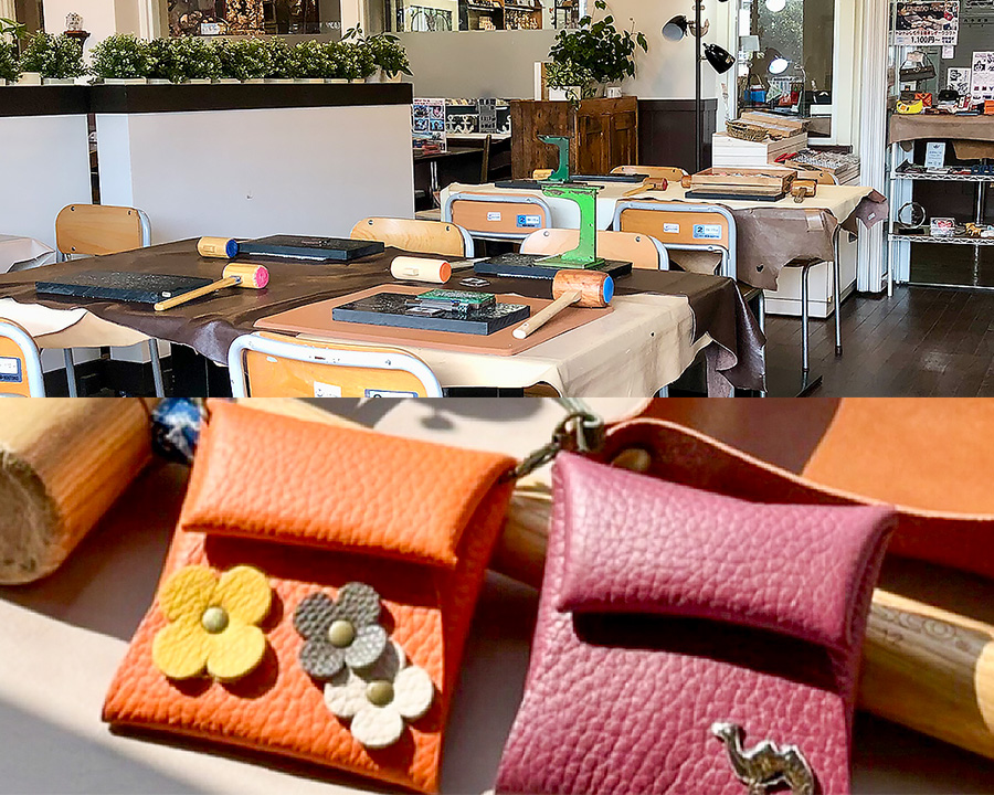 神戸旅行の思い出にレザークラフト体験