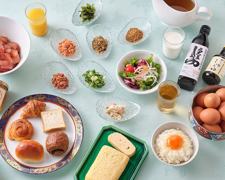 朝ごはんを食べて出発