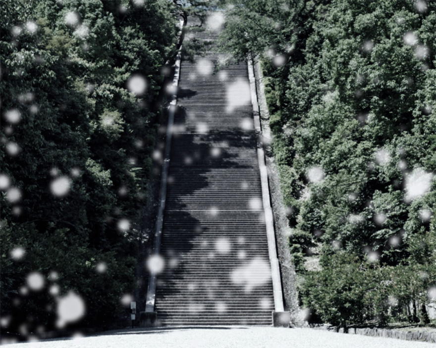 伏見桃山陵(京都・伏見区)|静寂と雪の参道が生む厳かな美
