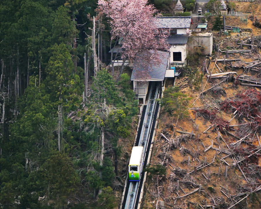 ケーブルカーで本殿近くへショートカット